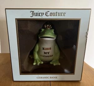 Vintage -Juicy Couture Frog Prince “ Kiss My Couture” Bank- In Original Box - Picture 1 of 10