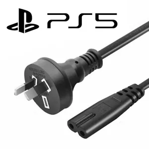 PS5 Power Supply 1.5m Cord Lead Cable AU Black Plug Sony Playstation 5 AUS - Picture 1 of 2