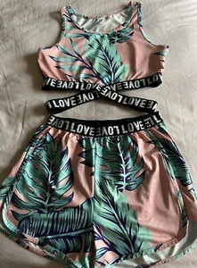 Girls Tank Top And Shorts Set SHEIN 9 Y - Picture 1 of 8