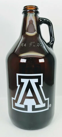 NCAA Arizona University Glass Boelter Beer Growler 64oz Brown Jug Mug Cover