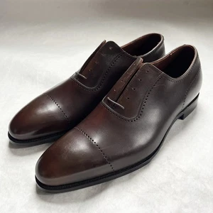 CROCKETT & JONES Courtenay Lederschuh Herren 10 US braun antik Kalb handgefertigt - Bild 1 von 24