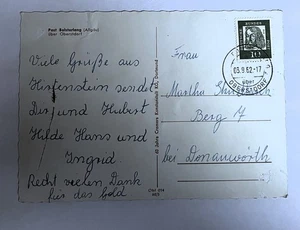 Landpoststempel Bolsterlang über Oberstdorf auf AK Bolsterlang 1962 - Bild 1 von 2