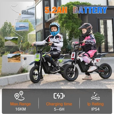 RCB R9X PRO Elektromotorrad Kinder Motorrad 12" Elektro-Kindermotorrad 16KM