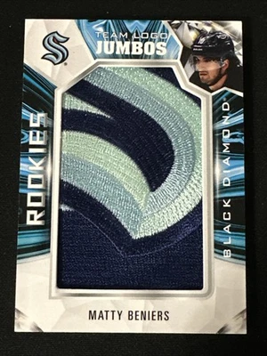 2022-23 Black Diamond Rookie Team Logo Jumbos RTLMB Matty Beniers Seattle Kraken - Image 1 of 2