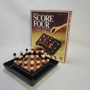 VINTAGE Score Four COMPLETE Lakeside 1975 Plastic Pegs Four in a Row Board Game - Picture 1 of 12