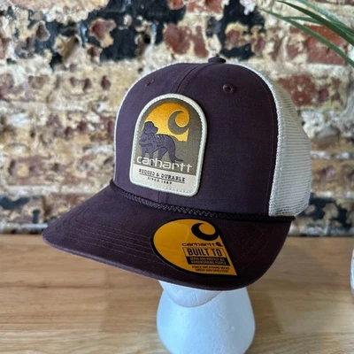 Parche para perro Carhartt púrpura blanco camionero malla a presión sombrero trasero caza nuevo Foto 1 de 4