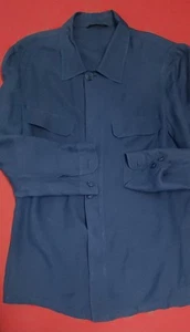 $2,500 Brioni Blue Linen (?) Shirt Jacket (M) - Picture 1 of 8