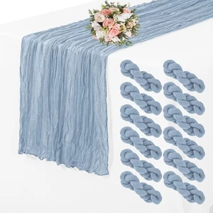12 Pack Cheesecloth Table Runner 35 x 70 inch Long Boho Cheese Cloth Gauze Ta... - Picture 1 of 7