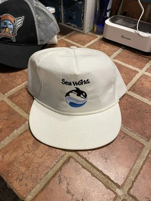 Винтажная новая из старых запасов регулируемая кепка косатка кепка веревочный водитель грузовика 80-е - Изображение 1 из 3