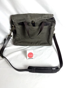 Filson Original Briefcase Otter Green Made in USA with Shoulder Strap - Picture 1 of 14