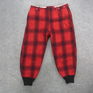 Pantalone da caccia lana rosso a quadri uomo maglia media polsino outdoor invernale caldo - Foto 1 di 11
