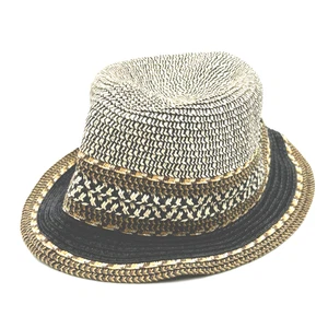 Adult WOVEN STRAW HAT Multicolor - Size M 7-8 - Picture 1 of 5