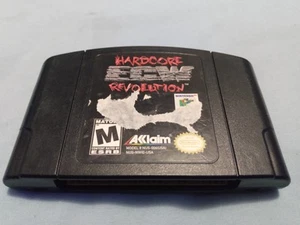 ECW Hardcore Revolution Nintendo 64 N64 Game Cart Only Genuine Cart Label Damage - Picture 1 of 4