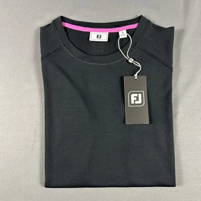 Camisa FootJoy para mujer cuello redondo rendimiento pequeña negra poliéster nueva con etiquetas precio de venta sugerido por el fabricante 72 USD Foto 1 de 4