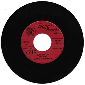 MARVIN MCCULLOUGH-BOYD 3383 PROMO COUNTRY TEEN ROCKER 45 RPM MAYBE MY BABY VG+ - Imagen 1 de 1