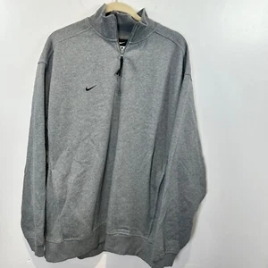 Nike Training Pullover Sweatshirt 1/4 Zip Mock Neck Gray Mens Large - Picture 1 of 5