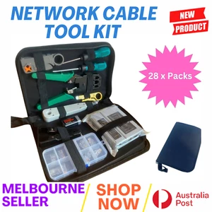 CAT6/5 Lan Network Cable Tool Tester Crimper RJ45 Ethernet LAN Kit Crimping Set - Picture 1 of 10
