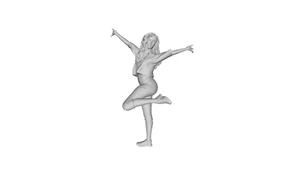 Printle EH Femme 986T--Dancer Outstretched Arms Figure for Dioramas Train Sets - Picture 1 of 11