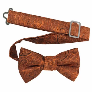 Boys Bow Tie Quality clip on adjustable neck band Satin Solid Pattern Colors - Picture 1 of 95