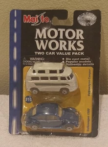 Maisto Motor Works 2 Car Pack Volkswagen Camper & Volkswagen 1300 #10 - Picture 1 of 4