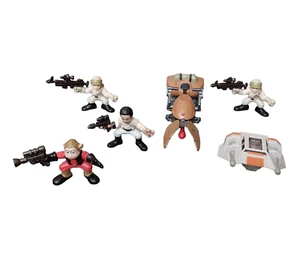 Star Wars Galactic Heroes Rebels of Endor Character Pack Snow Speeder Lot of 6 - Picture 1 of 22