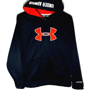 Under Armour Storm Youth Hoodie | Black Red Hooded Pullover Sweatshirt | Boys XL - Picture 1 of 10
