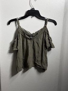 Blusa Ambiance Mujer Verde Hombro Descubierto Talla Pequeña - Imagen 1 de 9