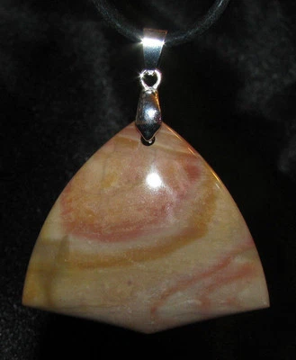 Colgante de piedra de jaspe Succor Creek collar de cuero joyería curativa amigo chakra Foto 1 de 4