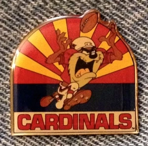 Pin Arizona Cardinals and Tasmania Devil ~TAZ ~ NFL ~ Fútbol ~ Looney Tunes ~ Nuevo de lote antiguo - Imagen 1 de 4