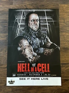 WWE 2010 HELL IN A CELL PPV APPROX 26" x 39" PROMO Folded Poster UNDERTAKER - Picture 1 of 5