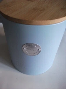 Typhoon Living Light Blue Cookie /Biscuit Tin Storage, vintage/retro inspired - Picture 1 of 5