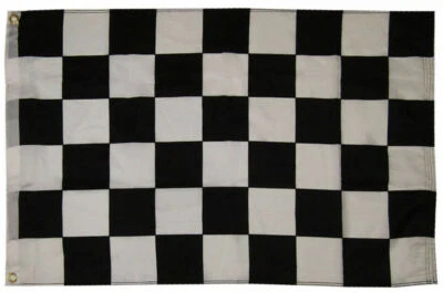 Bandera de nailon impresa 3X5 blanco y negro a cuadros publicidad 3'x5' 200D Foto 1 de 4