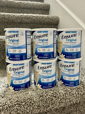 6 x latas Ensure suplemento em pó de baunilha 14 oz | Expira: 26/01 | $269 na Amazon! - Imagem 1 de 4