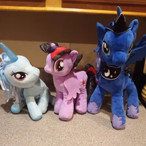 (3)PRINCESS LUNA MLP MY LITTLE PONY HASBRO 16" PLUSH TY BEANIE POSABLE WINGS Cover