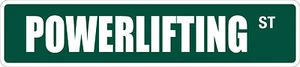 *Aluminium* Powerlifting 4" x 18" Metall Neuheit Straßenschild SS 2931 - Bild 1 von 2