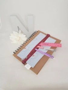 Pencil Case For A5 Notebook, Journal, Vintage fabric used and a key charm - Picture 1 of 6