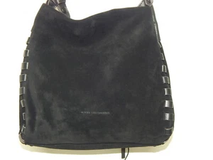 Aimee Kestenberg Zen Suede Hobo Shoulder Bag w/ Crossbody Strap Black Leather - Picture 1 of 9