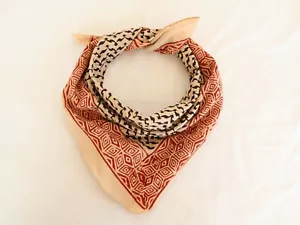 Sciarpa Bandana Bandana 100% Cotone Biologico, Sciarpa Design Paisley, Sciarpa Vibrante - Foto 1 di 7