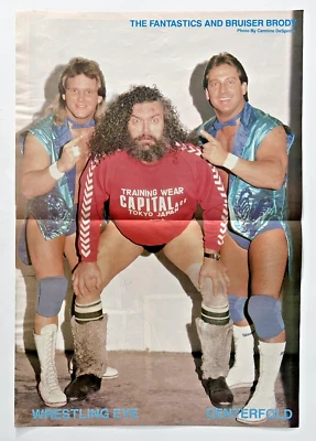 Póster de lucha libre doble cara Bruiser Brody & The Fantastics 10,75 x 15,5 AWA Foto 1 de 4