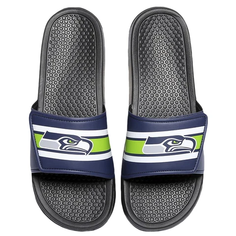 NFL Seattle Seahawks Team Logo Legacy Shower Slide Flip Flop Sandals Cover