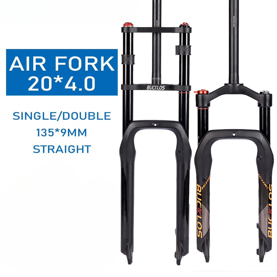 20*4.0er E-Bike Snow/beach Bicycle Air Suspension Single Double Shoulder Forks - Image 1 of 4