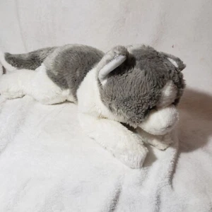 GREY TABBY CAT 14” Plush Beanbag Stuffed Animal Blue Eye by Ganz - Picture 1 of 11