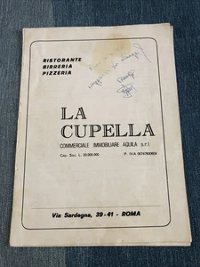 La Cupella Vintage Menu Rome Italy Dated 1982 - Picture 1 of 10