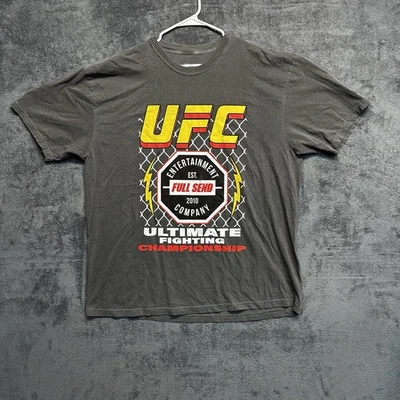 Camiseta UFC x Full Send Collab para hombre talla 2XL gris logotipo grande MMA Nelk Tee Foto 1 de 4
