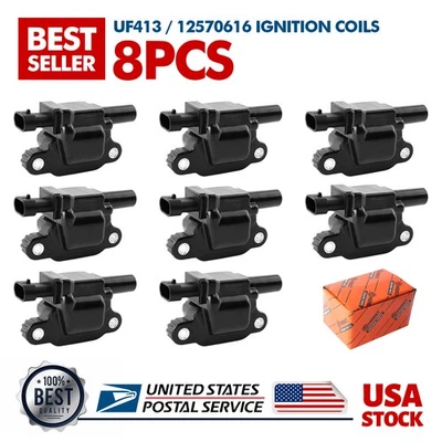 For Chevrolet Avalanche 2007-2012 New 8Pcs Ignition coils UF413 12570616 - Image 1 of 4