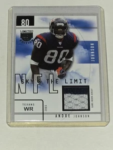 Skybox L.E. 2003 Parche Jersey Edición Limitada Novato ANDRE JOHNSON Juego Usado RC - Imagen 1 de 5