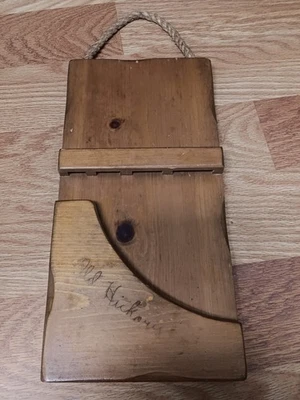 Vintage Old Hickory Ontario Rustic Wood 4 Slot Kitchen Knife Holder Rack - Image 1 of 2