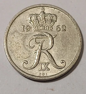 * Denmark * 10  öre  * 1962  *Copper-Nickel *  Cond.  1+ * - Picture 1 of 2