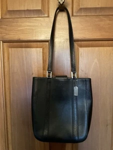 Coach Vintage Black Leather Bridle Collection Handbag Purse 6706 Made In Italy - Picture 1 of 19