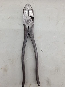 Vintage M. Klein & Sons 213-9 NE 9” Lineman's Pliers PAT D Lineman Logo USA Made - Picture 1 of 3